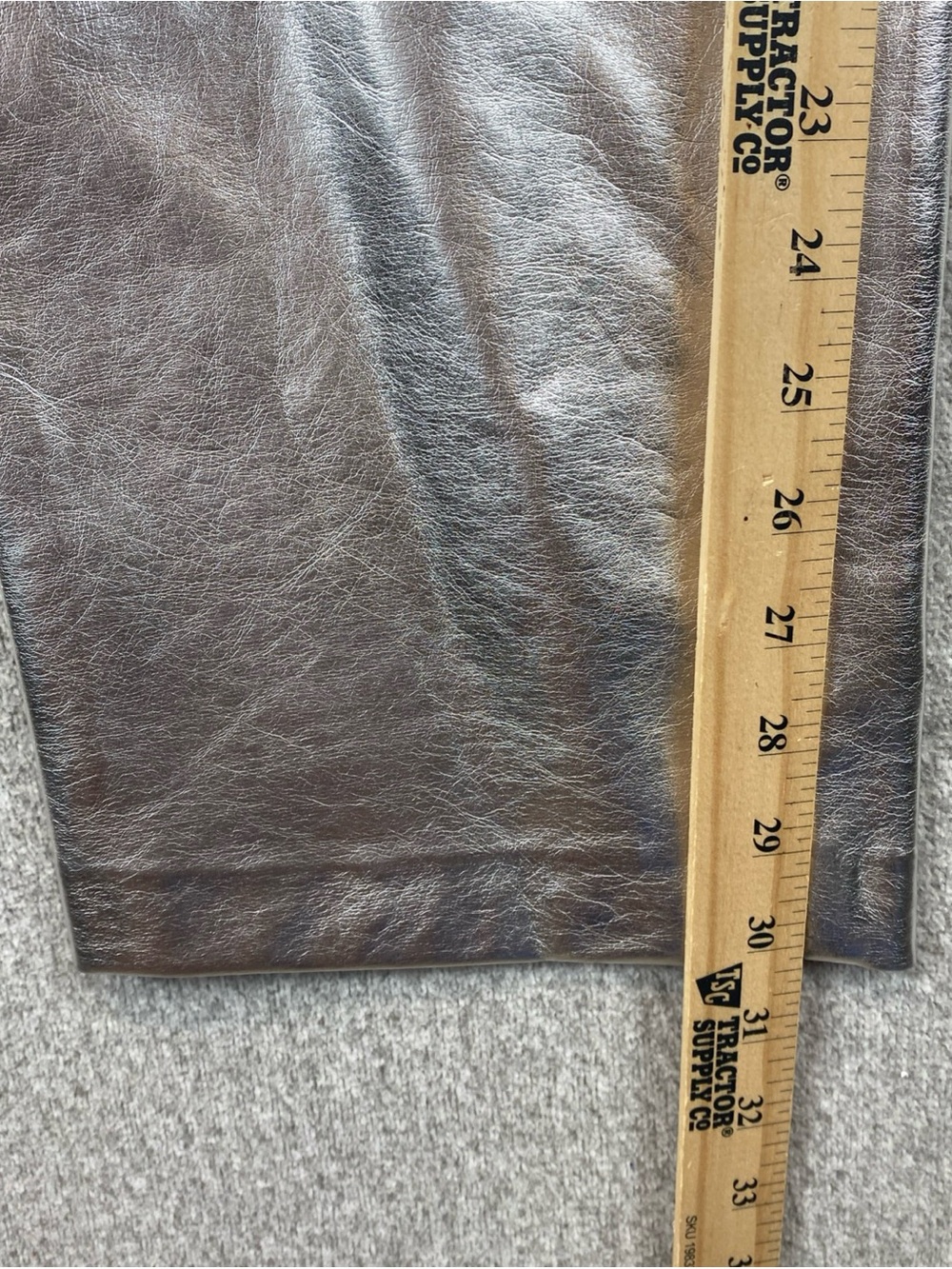 Gianni Bini Tatania Metallic Silver Pants Sz 26 Mod Retro Disco Punk - Picture 6 of 11